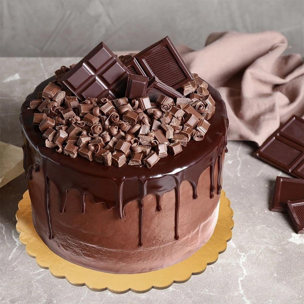 Cake Base, Cake, Gold, Round, 26 Cm, 6 Pcs.