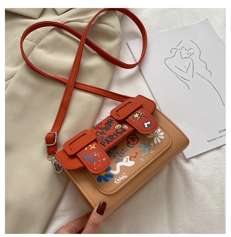 2023 Trendy Women's Colorblock Graffiti Crossbody Bag - Summer Fashion