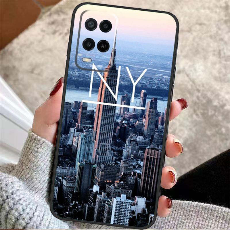 New York City Case For Oppo A57 A17 A77 A40 A78 A54 A74 A94 A76 A16 A96 A18 A60 A80 A38 A58 A98 A15 A5 Pro