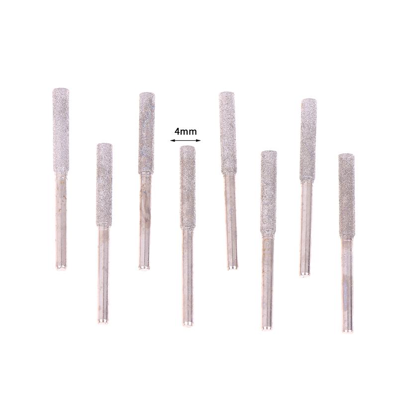 8Pcs Chainsaw Bits Titanium Plated Diamond Sharpener High Hardness Electric Chainsaw File 4/4.8/5.5Mm Chainsaw Sharpener Stone