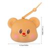 Cartoon Bear Keychain Silicone Storage Solution For Pocket Change Jewelry Daily Bag