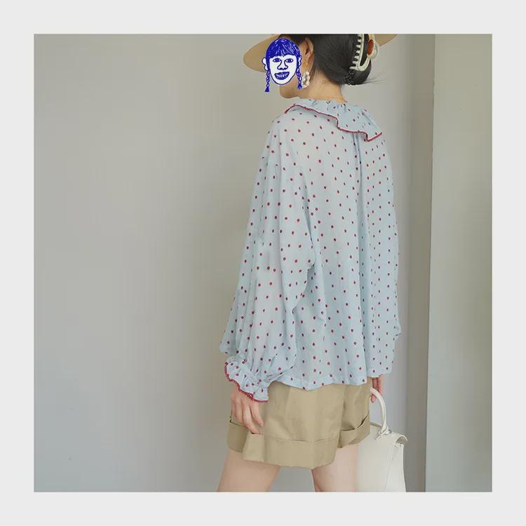 Yilu Peach Pink French Blouse: Summer Vacation Light Long-Sleeved Sunscreen Shirt for Women