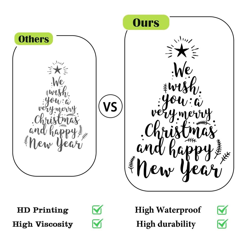Holiday Wall Stickers Decorative Festive Window Stickers Christmas Stickers Festive Removable Wall Decals For Living Room Home