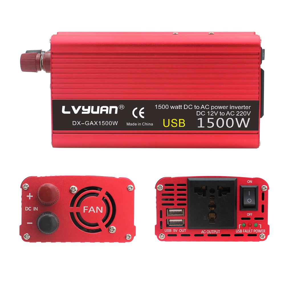 2600/2000/1500W (Culminer) Onduleurs de puissance automobile 12V à 230V 1000/800/500W Puissance nominale Pour Véhicules Automobiles RV Camions