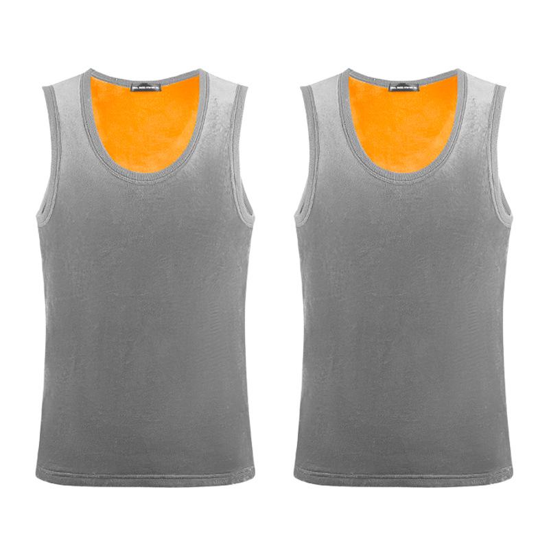 Men's Winter Fleece-Lined Vest & Base Layer Set
