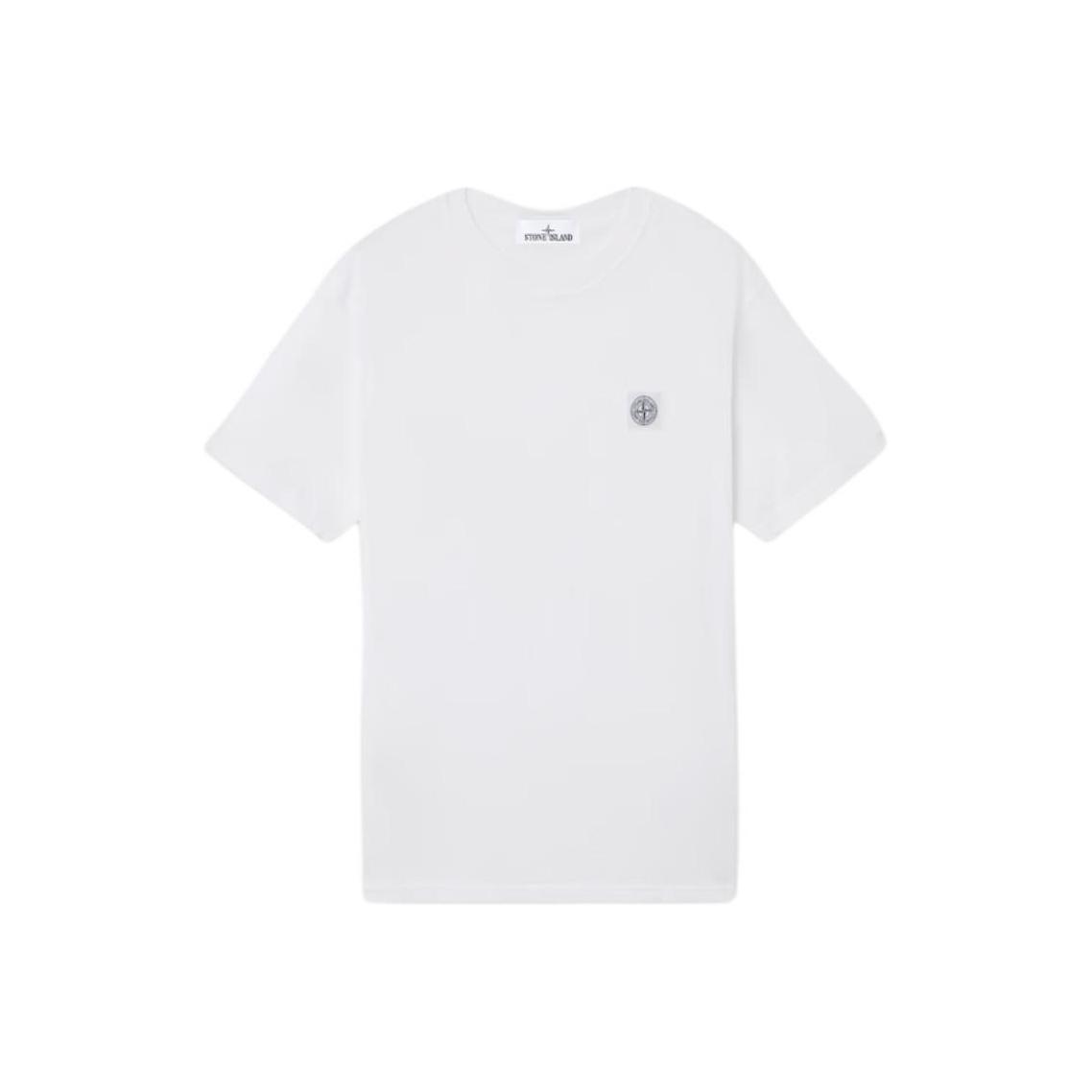 Stone Island Logo Patch Slim Fit Short Sleeve T-Shirt Men tops K2S1521000-29S0057-V0001 XXL