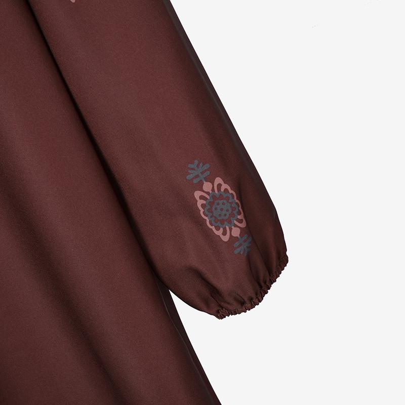 ZANZEA Women Casual Round Neck Long Sleeve Print Muslim Long Dress