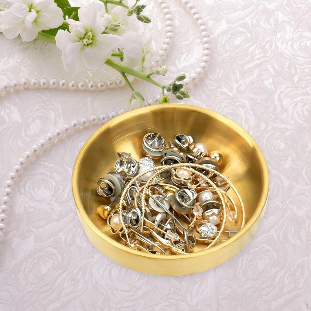 Schmuckschale, Schachtel, Teller aus Edelstahl für Ringe, Halsketten und Kleinteile
