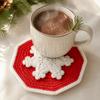 Rutschfeste Rutschfeste Matte Gestrickte Tischmatte Geschenkidee Weihnachts-Untersetzer-Set Heimdekoration