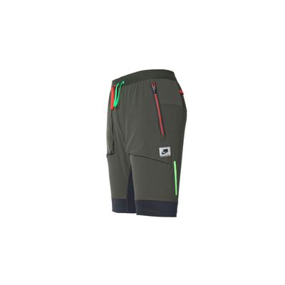 Pantalones cortos deportivos híbridos de empalme de secado rápido transpirables para hombre Pantalones cortos verdes BV5587-355