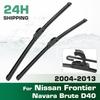 For Nissan Frontier Navara Brute D40 2004-2013 2005 2006 2007 Wiper Front Wiper Blades Windshield Windscreen Window Brush 24"19