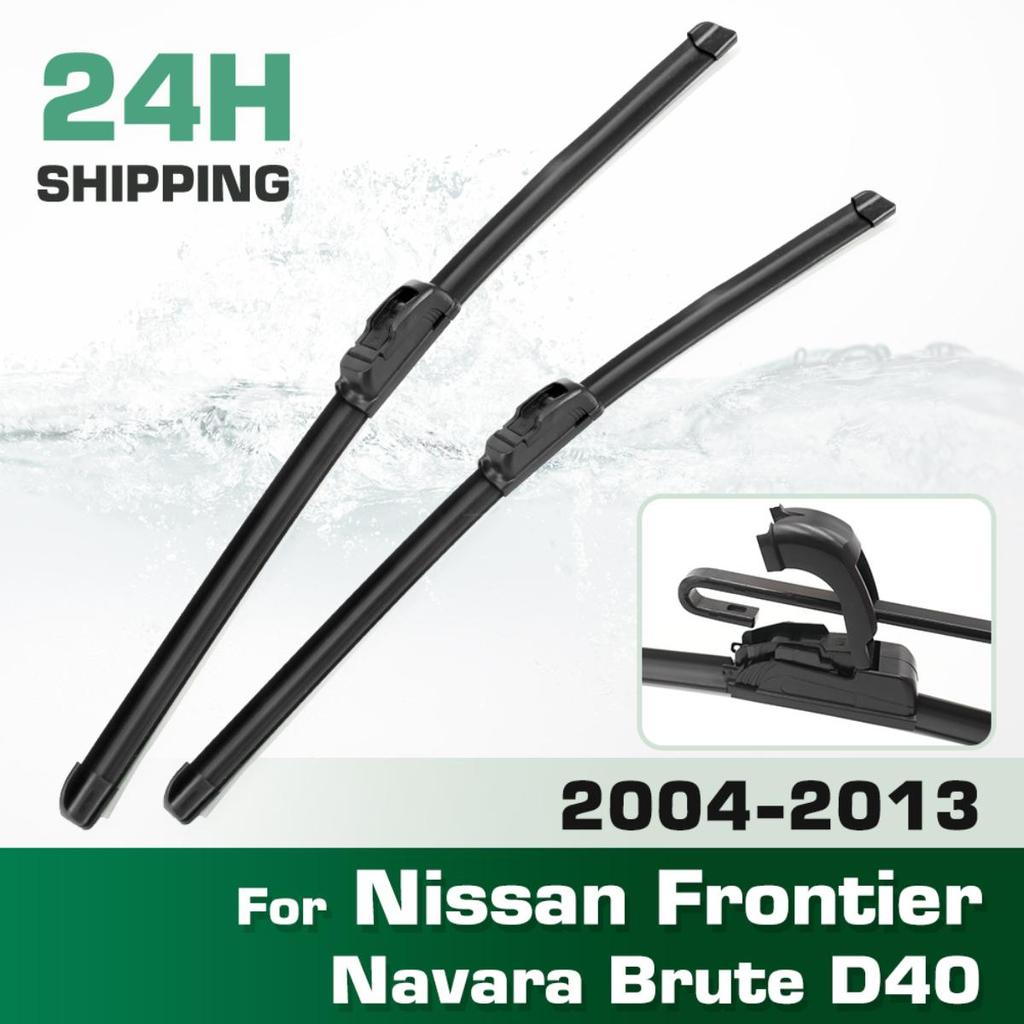 For Nissan Frontier Navara Brute D40 2004-2013 2005 2006 2007 Wiper Front Wiper Blades Windshield Windscreen Window Brush 24"19
