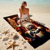 1Pc Santa Snow Globe Beach Towel, Quick Dry, Multi-Use for Beach Pool Gym Yoga Home Travel, Christmas, Halloween, Xmas Gift S271