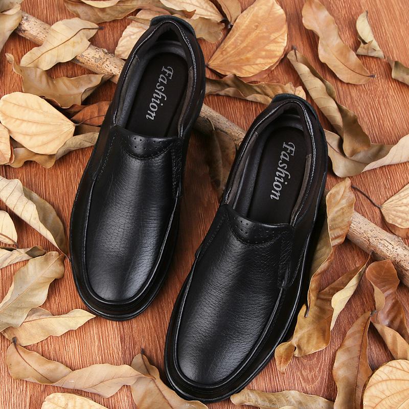 Fashion Comfortable All Day Wear Sneakers Version Mens Genuine Leather Shoes Non-Slip Walking Shoes Oxford Footwear Formal Business Shoe