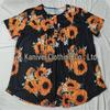 Women Casual Floral Print Short Sleeve Henry Shirt Summer 2025
