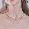 Herringbone Layered Necklace Elbrnn192