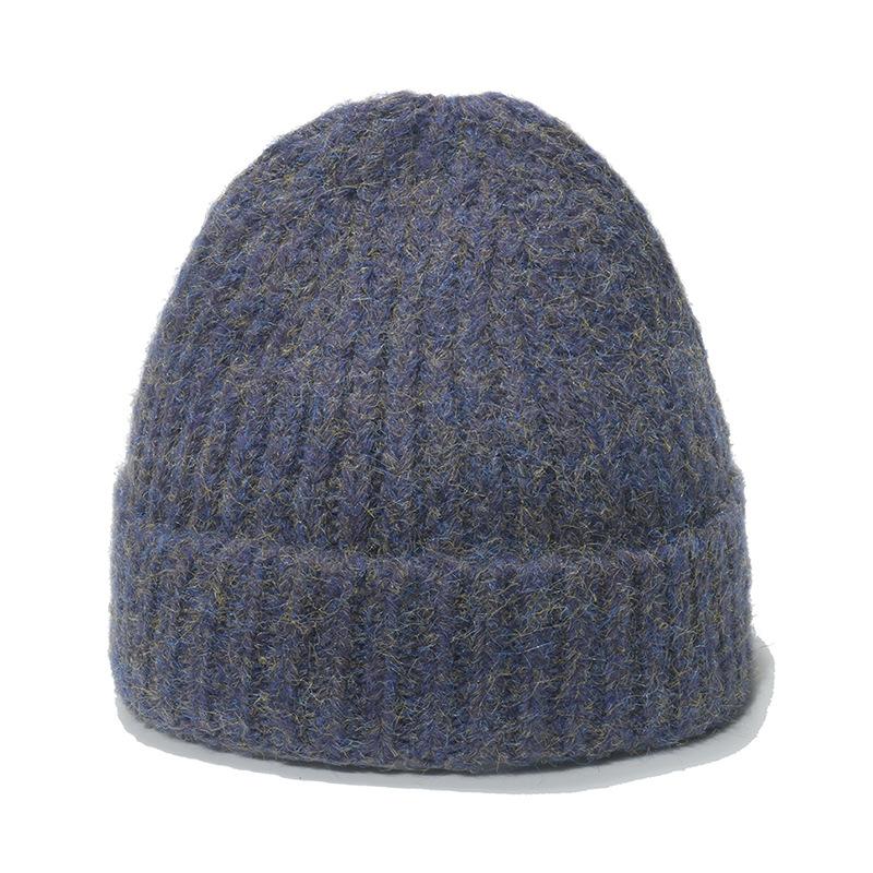 ins Japanese knitted hat women's trend versatile face small cold hat color tie-dye gradual change color warm wool hat women