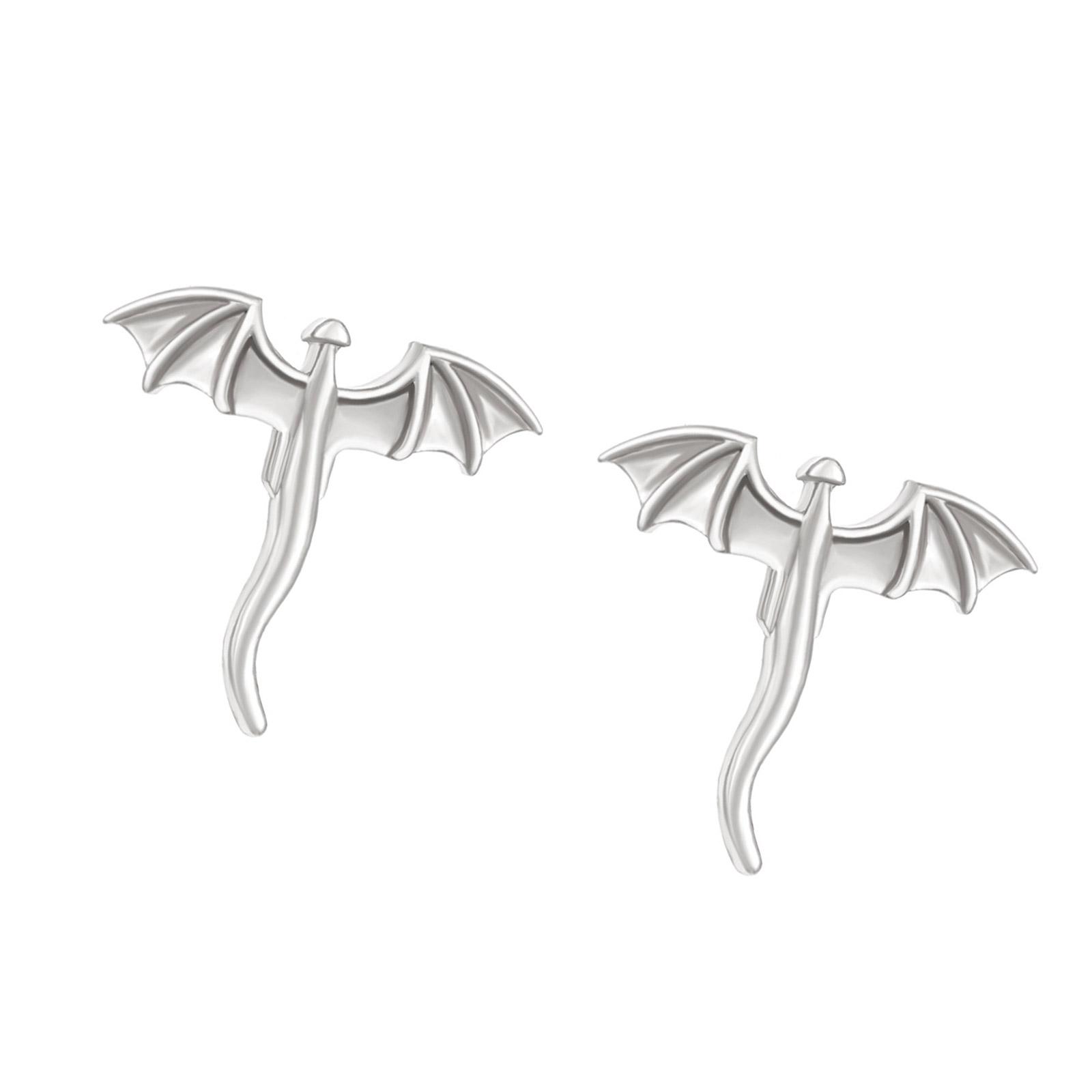 

Серьги-заявления Дракон Современные украшения для ушей Женские серьги Стильные серьги-пусеты Серьги Медная текстура для различных случаев серебряный