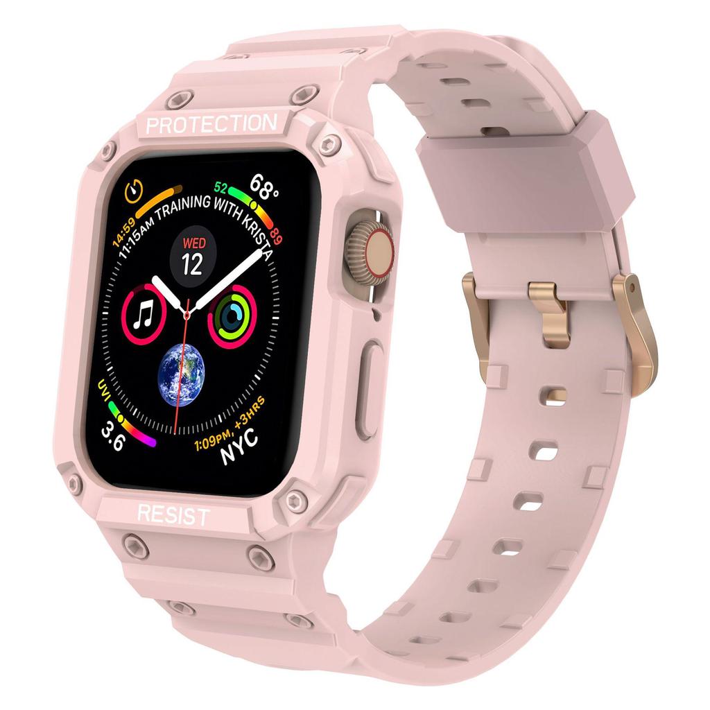 Durable Silicone Strap for Apple Watch iWatch87654321s9 - Solid Color, Drop-Proof Design