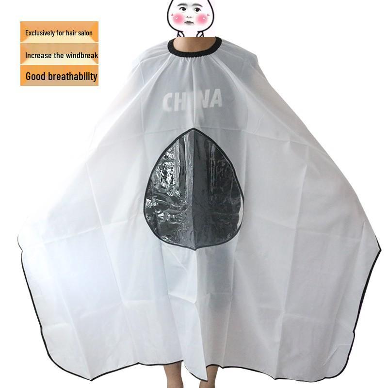 Transparent Salon Cape for Phone Use – Non-Stick Hairdressing Barber Cape for Adults
