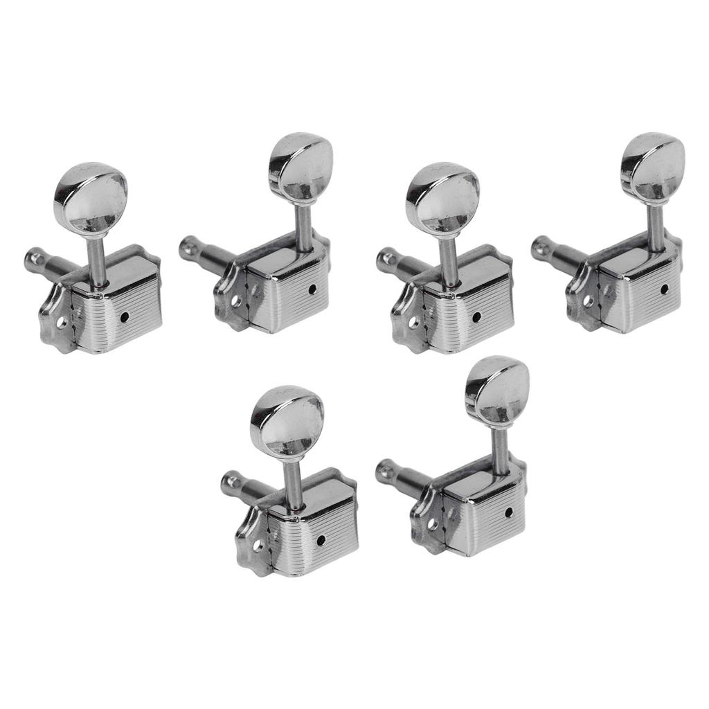 6Pcs Guitar String Tuning Peg Metal Tuner Key Machine Head Set Kit for Acoustic Electric Silver