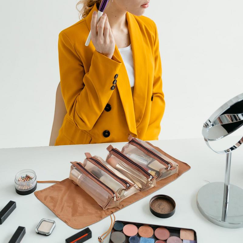 Roll Up Toiletry Bag Travel Toiletry Organizer Foldable Packing Organizers For Women Toiletries Case For Vacation Business Trips