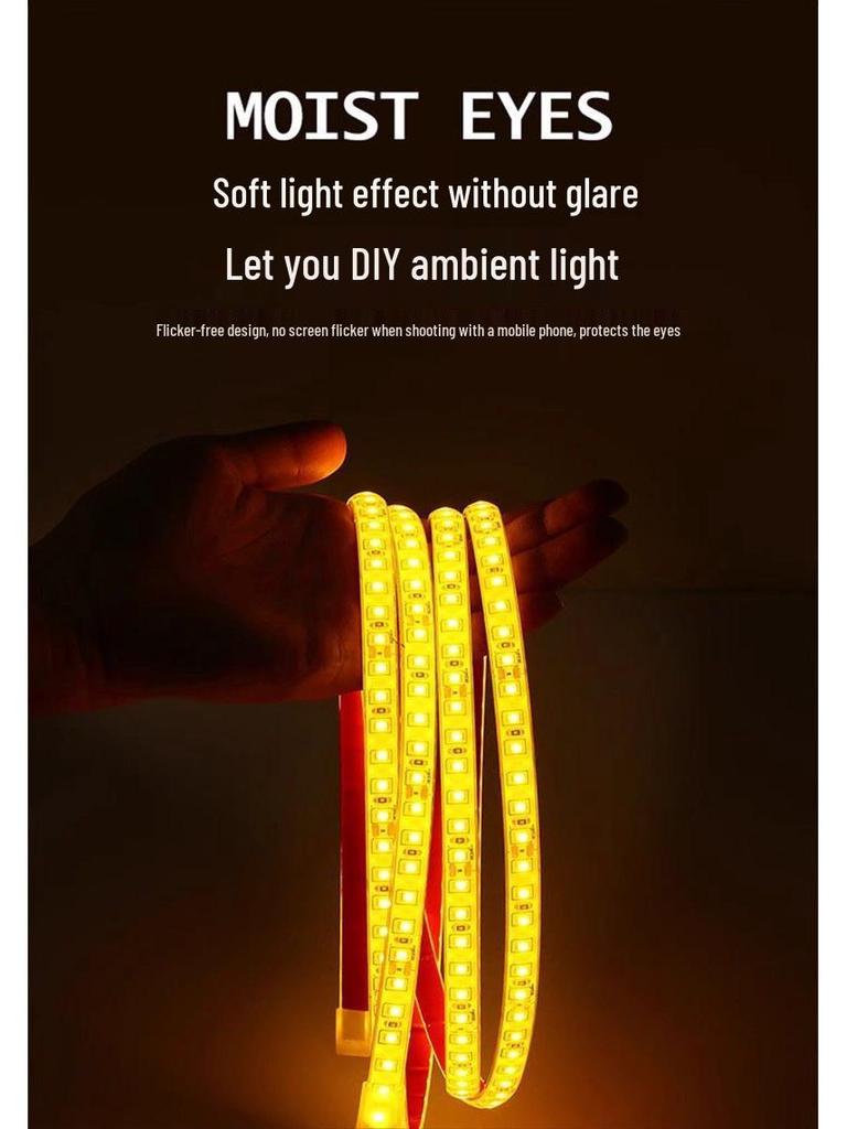 Waterproof 24V LED Strip Light, 3m² Area, Self-Adhesive Silicone, Outdoor Pool Illumination