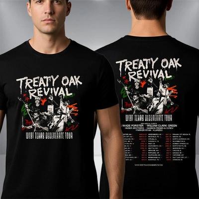 Treaty Oak Revival West Texas Degenerate Tour 2026 Zeitplan Tour T-Shirt