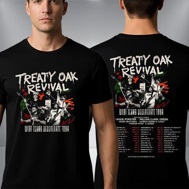 Treaty Oak Revival West Texas Degenerate Tour 2026 Schedule Tour T-Shirt S