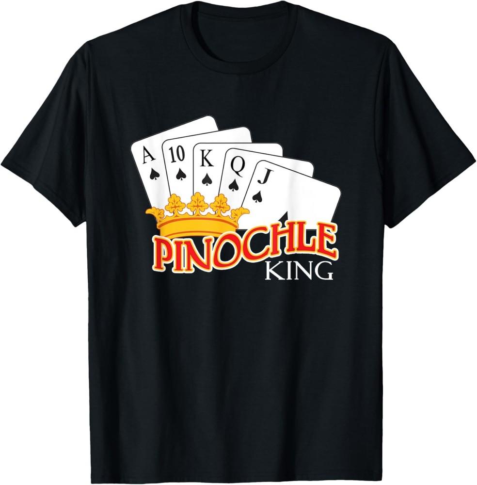 Mens Pinochle King Trick-And-Meld Deck of 48 Card Game Novelty  T-Shirt Unisex T-Shirt S