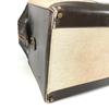 Hermes Vintage Bags Travel Bag Duffle Bag Leather/Canvas Beige/Dark Brown