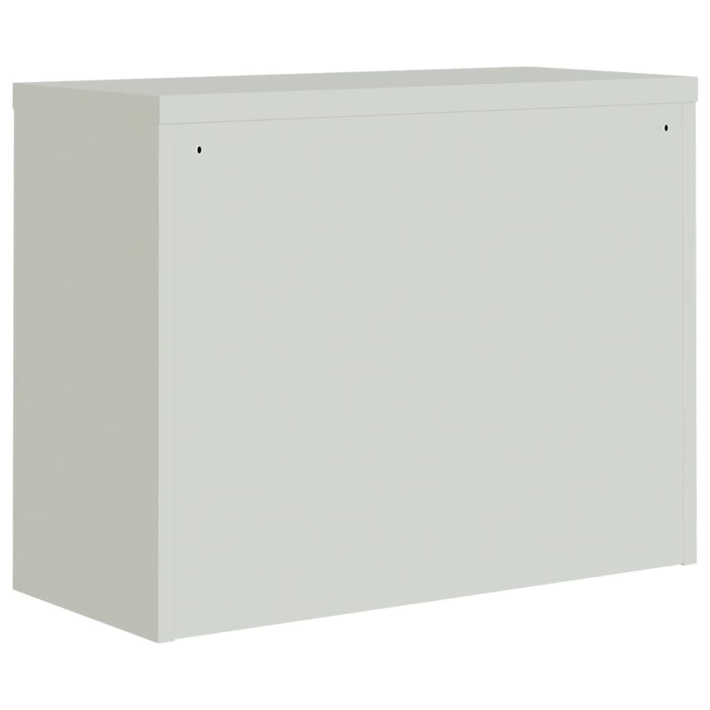 Filing Cabinet Light Grey 90 x 40 x 70 cm Steel