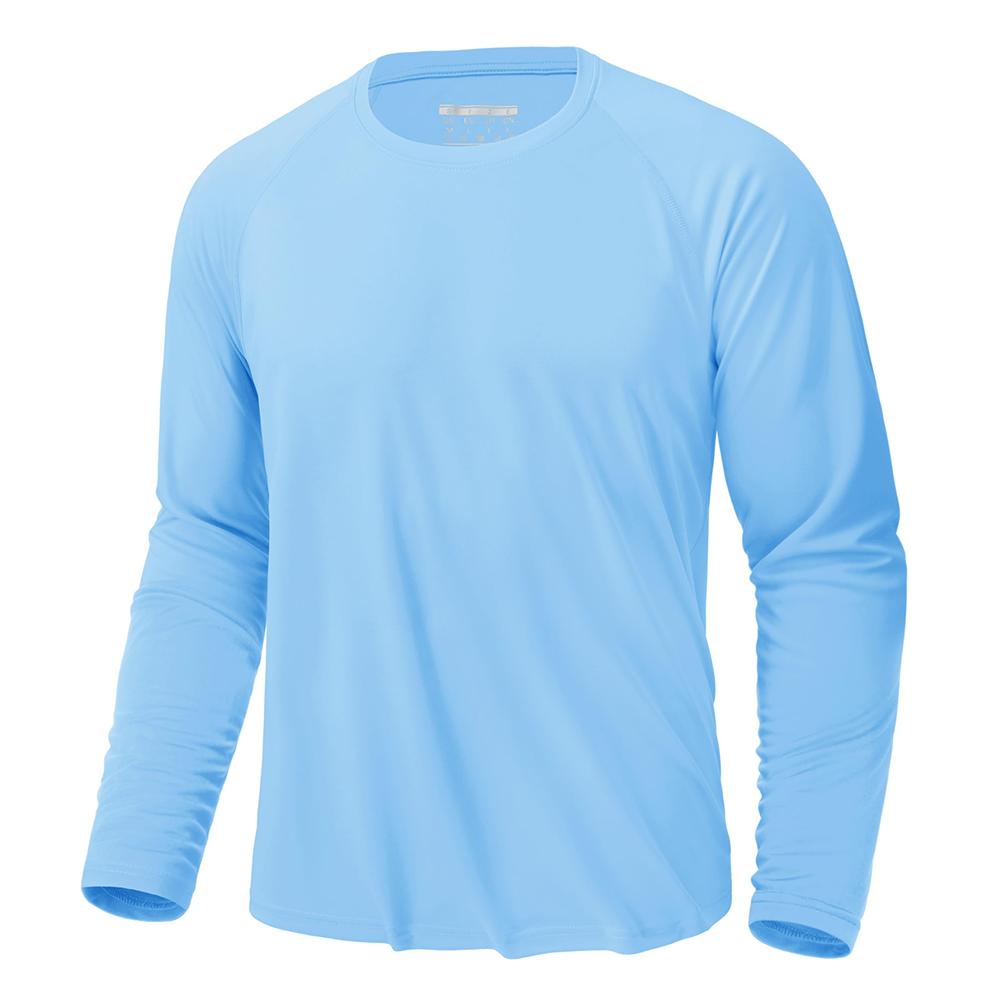 TACVASEN UPF 50+ Sonnenschutz T-Shirts Herren Schnelltrocknend Langarm Sport T-Shirts Performance Sport T-Shirts Oberteile