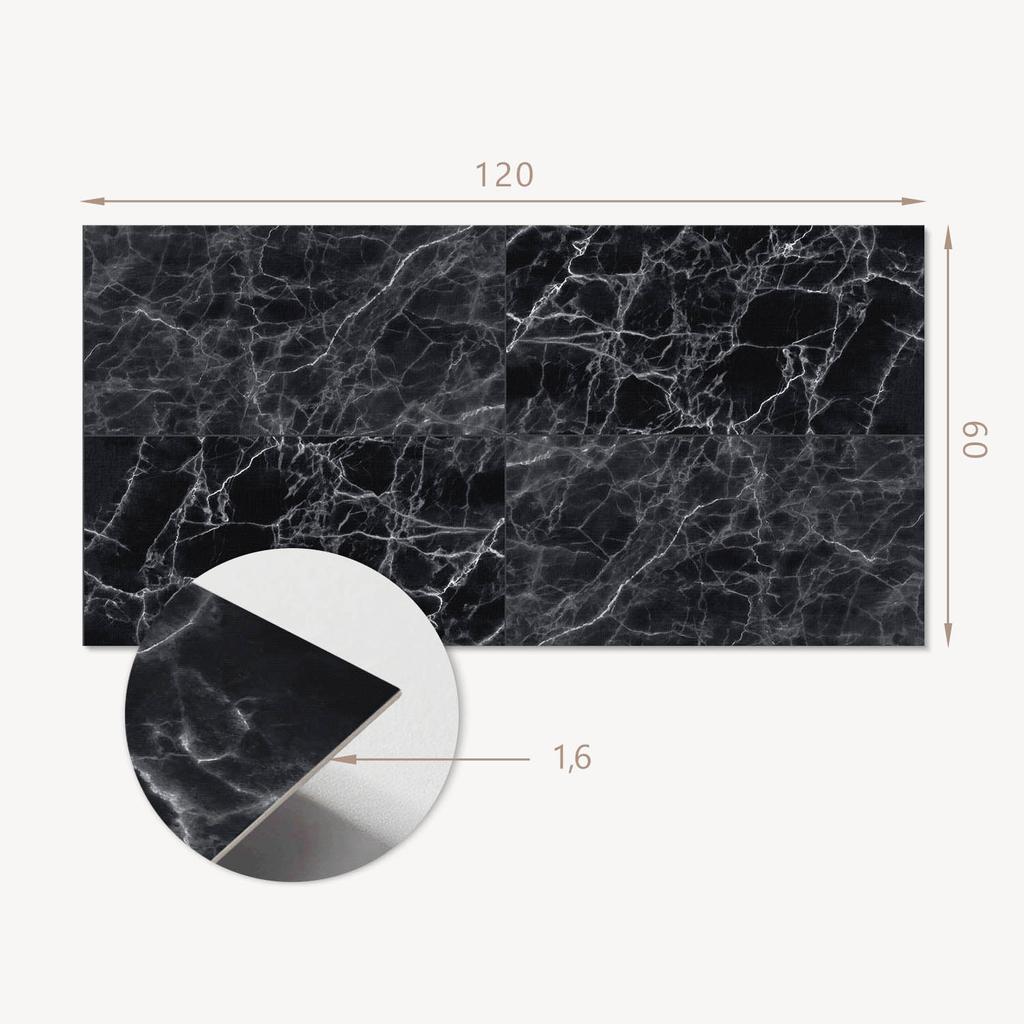 Naklejany Panel Dekoracyjny Do Szybkiej Odmiany Ściany 120X60 Cm Wzór Marmurowy Z Żyłkami