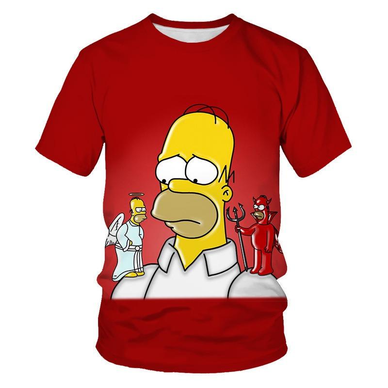 Summer Trend: The Simpsons 3D Printed Children's T-shirt Short Sleeve