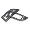 For Mitsubishi Pajero 2007- ABS Carbon Fiber Texture Car Center Console Air Conditioning Air Vents Outlet Frame Cover Trim