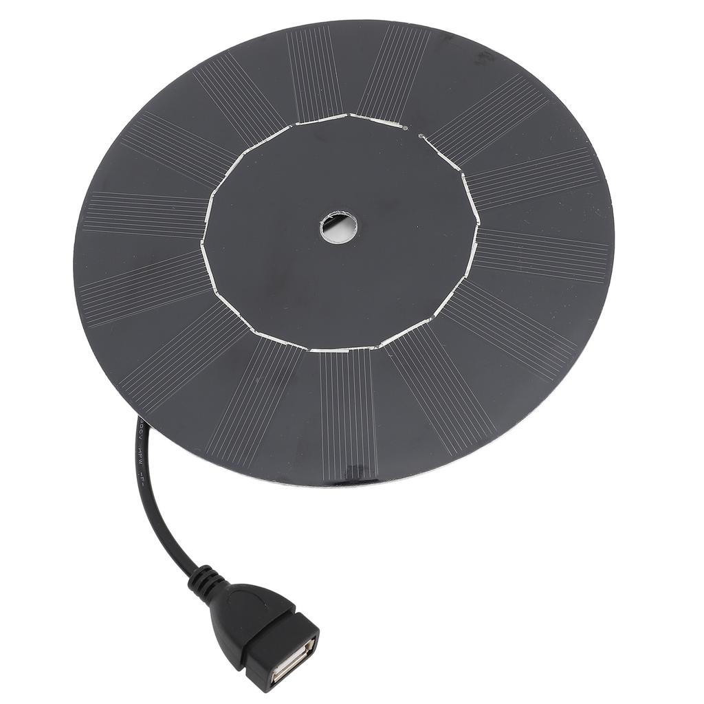5W Round Solar Panel Monocrystalline Silicon Solar Panel Charger Portable Silent Solar Battery