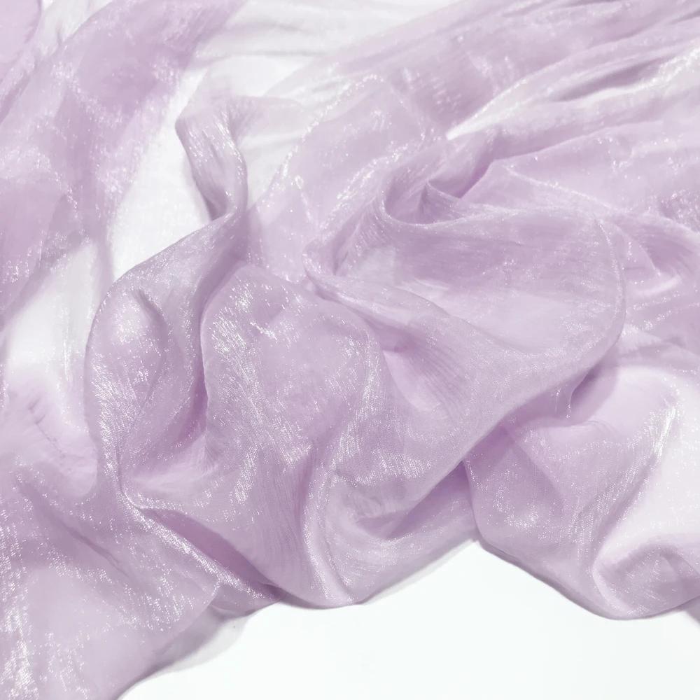 30D Silk Crepe Chiffon Fabric for DIY Hanfu Dress Is A Silver-thread Wrinkled Doll Dress Cos Fabric 100x150cm