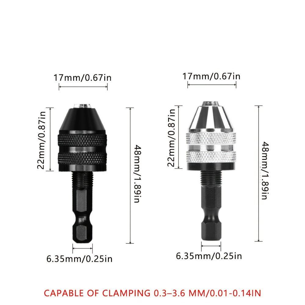 0.3-3.6mm Quick Change Drill Attachment Hex Shank Chuck Conversion Tool Auto Repair