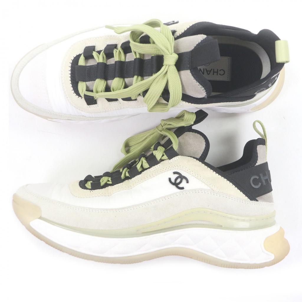 Tolle CHANEL Low-Top-Sneaker 20K COCO-Logo Beige Wildleder Herren 39 G35617 Gebraucht