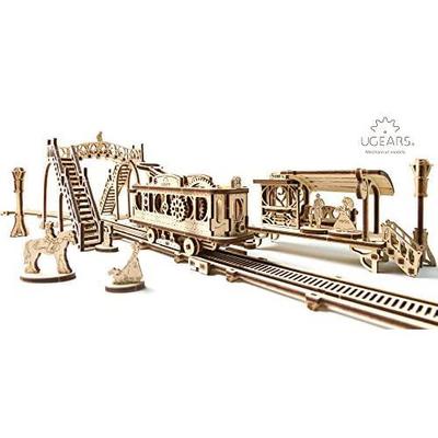 UGEARS Mechanical Town Series Tram Line Mechanical Wooden Model Kit 3D Συναρμολόγηση παζλ