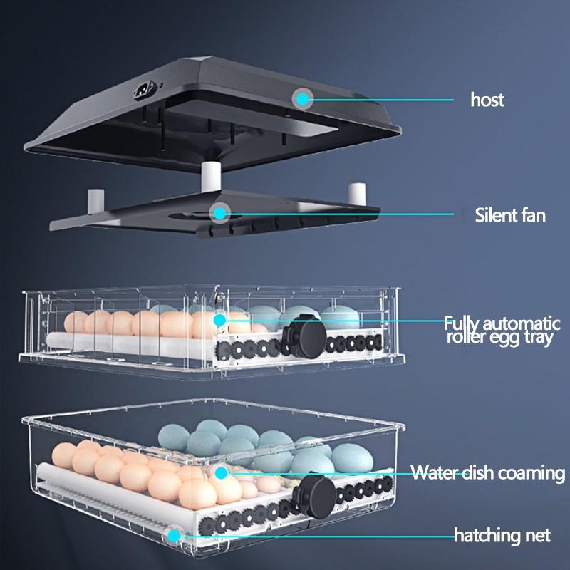 36/56/64PCS Eggs Automatic Incubator Fully Automatic Farm Bird Quail Brooder High precision temperature Control Poultry Hatcher