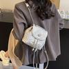 Casual rhombus chain portable small backpack spring and summer new fashion single shoulder oblique span backpack tide