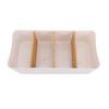 Desktop Organizer Box with Removable Dividers 4 Grid for Office Supplies Cosmetics Storage 26.6x12.8x 7.9cm Multi