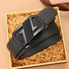 Men's Belt Genuine Leather Automatic Buckle Selection Cowhide Casual Belt Men Middle Aged and Young Fashion Business Trend Belt Men