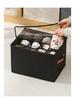 Foldable Shoe Storage Box with Lid & Dividers - Multifunctional Organizer for Clothes & Sundries