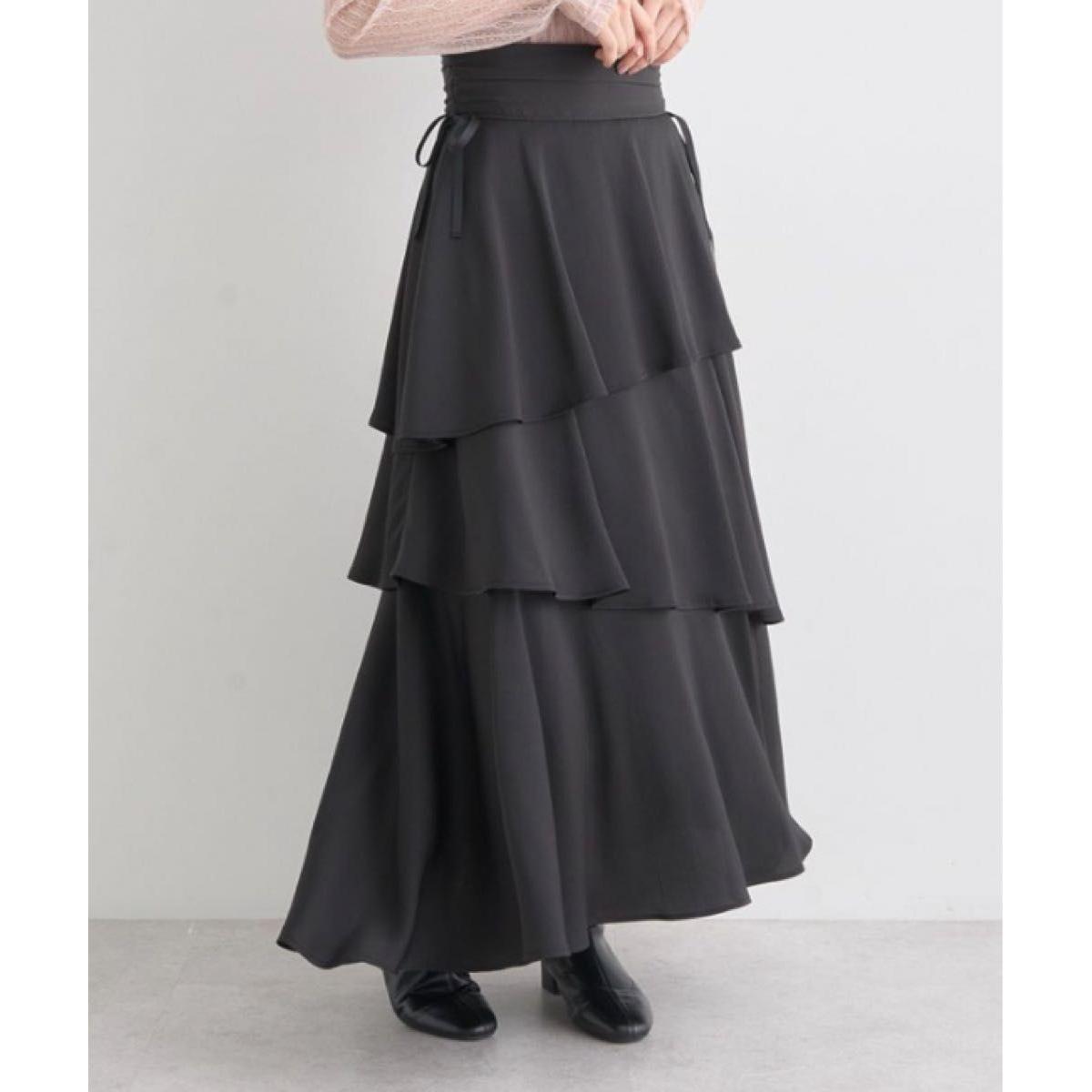 Side ribbon tiered skirt earth music and ecology earth music&ecology popular items