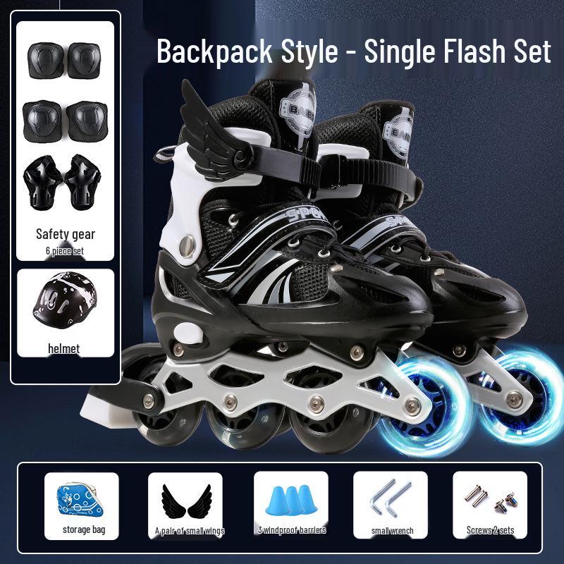 Kids' Inline & Ice Skates Set for Ages 3-15 - Beginner Rollerblades for Boys & Girls