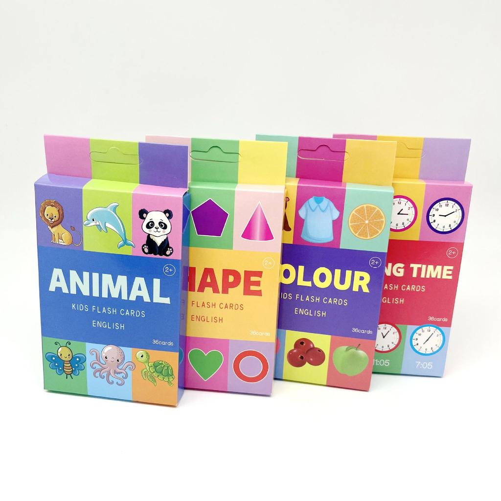 Montessori Alphabet Flashcards for Kids 3-14 Years, 36 Cards x 8 Themes, Educational Toys, Reading/Writing Learning Games Gift