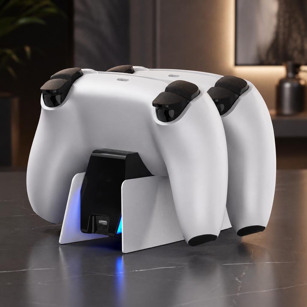 RGB Controller Charging Station for PS5 Dual Fast Charger RGB Indicator Charging Stand Docking Station Game Components